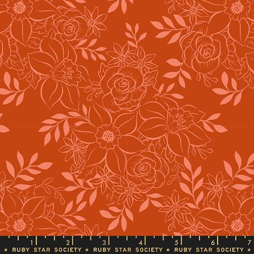 First Bloom Florals Winter in Cayenne -- Winterglow by Ruby Star Society for Moda Fabric