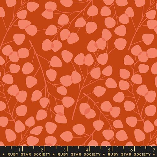 Eucalyptus Florals in Cayenne -- Winterglow by Ruby Star Society for Moda Fabric