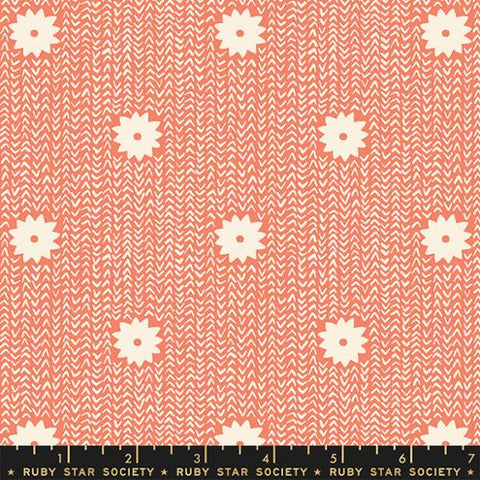 Cozy Stars in Papaya-- Winterglow by Ruby Star Society for Moda Fabric
