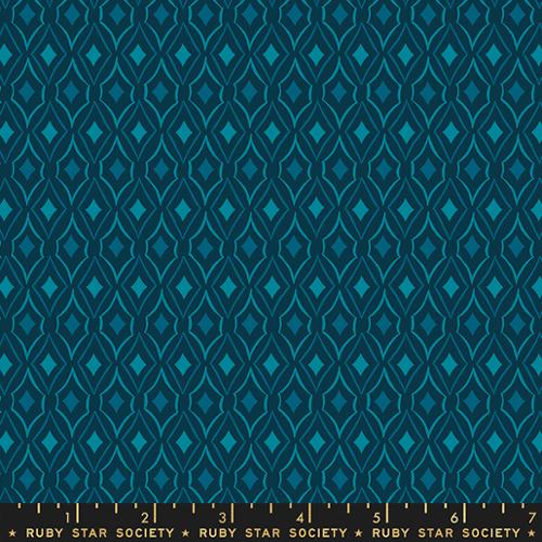 Diamonds Blenders in Peacock ---  Flowerland by Melody Miller for Ruby Star Society -- Moda Fabric