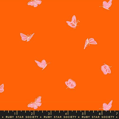 Butterflies in Goldfish ---  Flowerland by Melody Miller for Ruby Star Society -- Moda Fabric