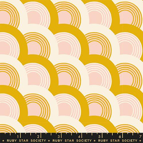 Nightlights in Goldenrod ---  Flowerland by Melody Miller for Ruby Star Society -- Moda Fabric