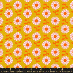 Field of Flowers in Goldenrod ---  Flowerland by Melody Miller for Ruby Star Society -- Moda Fabric