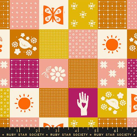 Songbird Patchwork in Melon -- Sugar Maple by Alexia Abegg for Ruby Star Society -- Moda Fabric
