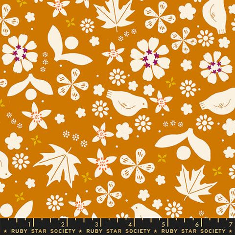Pollinator in Caramel -- Sugar Maple by Alexia Abegg for Ruby Star Society -- Moda Fabric