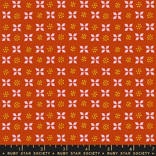 Geometric Block Print in Cayenne -- Sugar Maple by Alexia Abegg for Ruby Star Society -- Moda Fabric