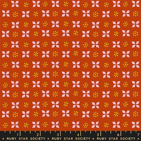 Geometric Block Print in Cayenne -- Sugar Maple by Alexia Abegg for Ruby Star Society -- Moda Fabric