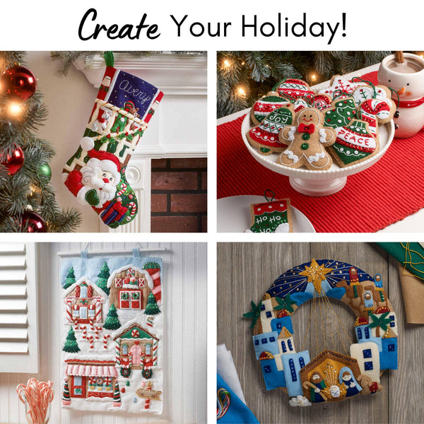 Bucilla Classic Christmas Cross Stitch set of 30