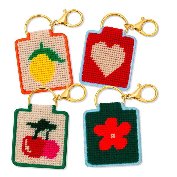 Needlepoint Keychain -- Assorted Styles