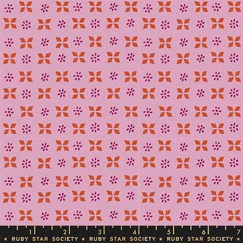 Geometric Block Print in Peony -- Sugar Maple by Alexia Abegg for Ruby Star Society -- Moda Fabric