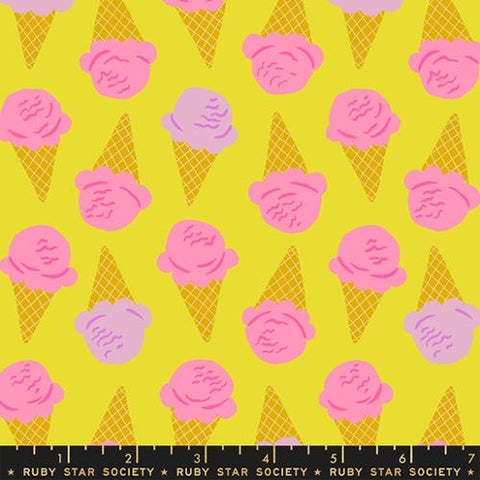 Ice Cream Cone in Citron -- Sugar Cone by Kim Kight  -- Ruby Star Society