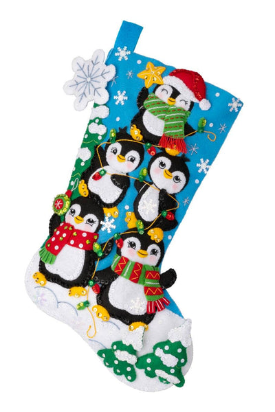 Bucilla ® Seasonal Felt Stocking Kit - Penguin Tree Trimming