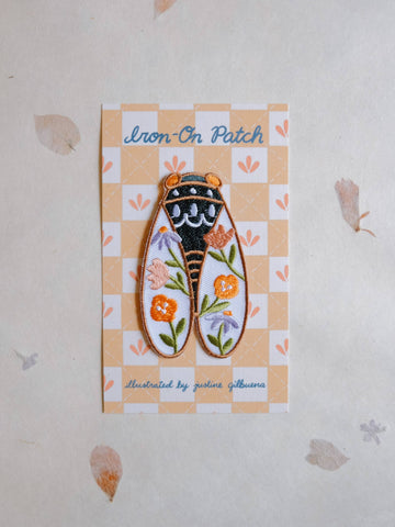 Cicada Iron-On Patch (New Size 3” x 1.75”)