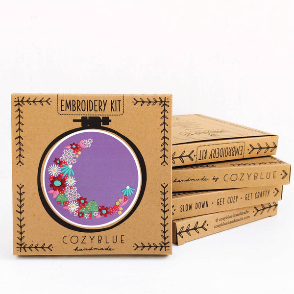 flora luna embroidery kit