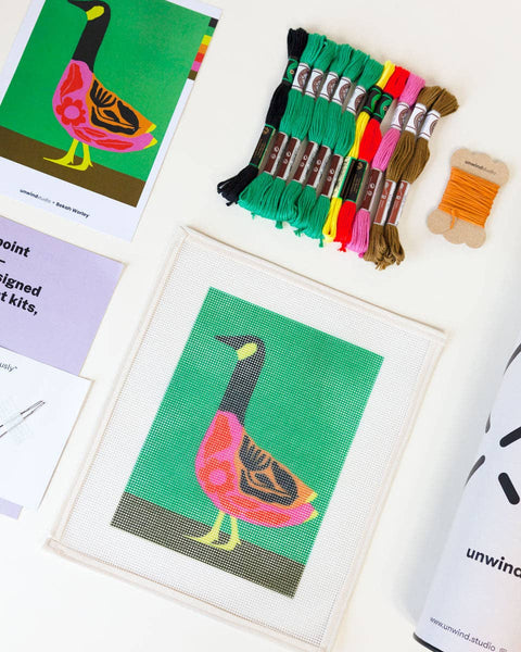 Folk Goose Needlepoint Kit