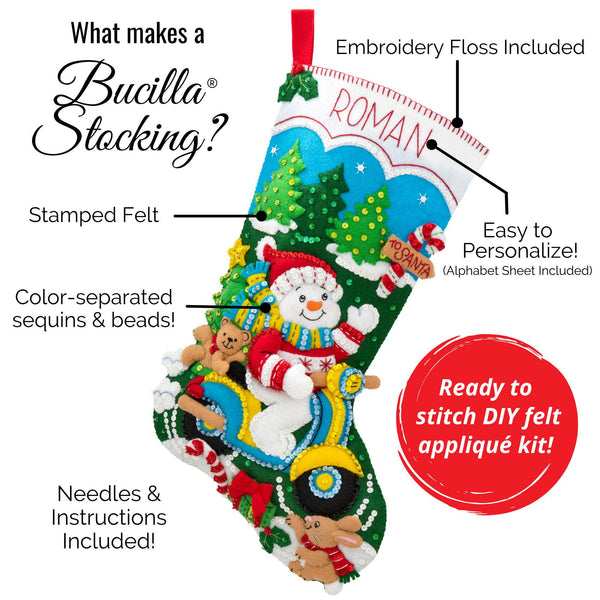 Bucilla ® Seasonal Felt Stocking Kit - Christmas Town