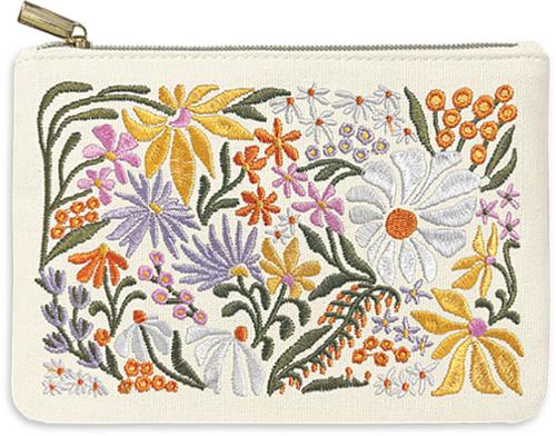 Embroidered Coin Bag  Flower Market Wildflower -- Lady Jayne