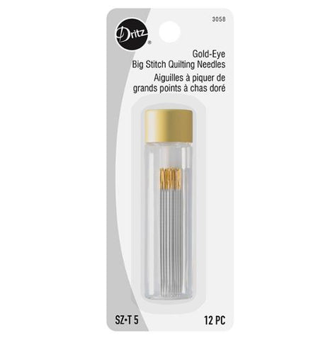 Gold Eye Needles Big Stitch Quilting -- Dritz