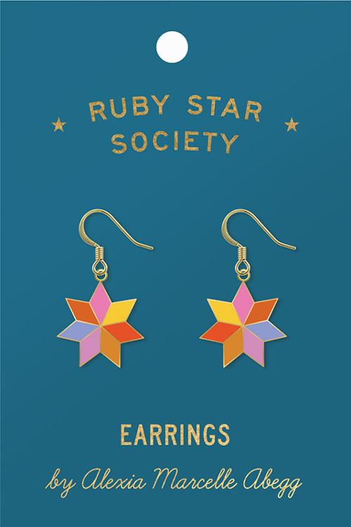 Earrings Quilt Star --  Alexia Abegg for Ruby Star Society