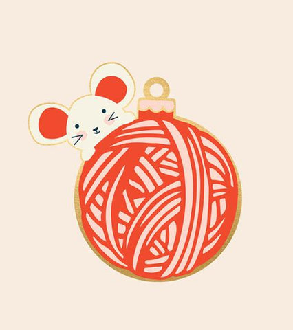 Mouse & Yarn Ball Ornament -- Sarah Watts for Ruby Star Society