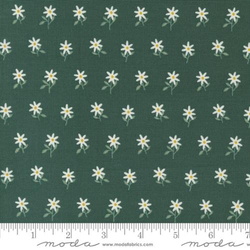 Wispy Flowers in Spruce -- Imaginary Flowers by Gingiber -- Moda Fabrics