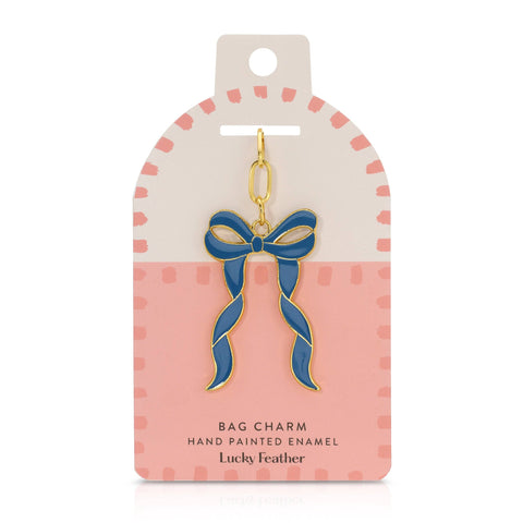 Enamel Bag Charm - Bow