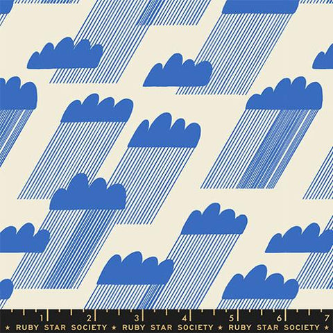 Rainclouds in Royal Blue ---  Water by Ruby Star Society -- Moda Fabric
