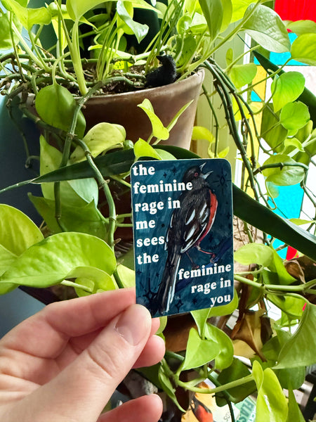 The Feminine Rage In Me: Feminist Sticker