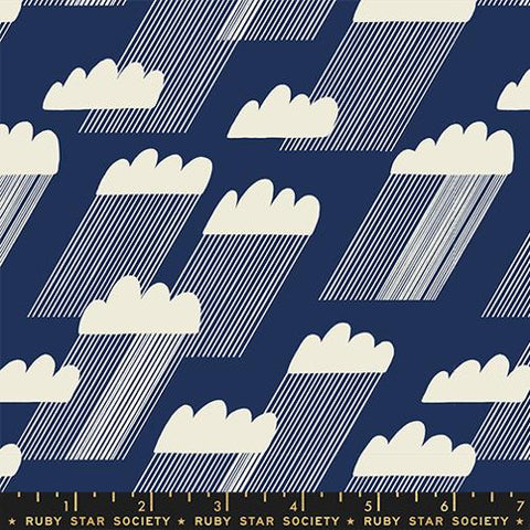Rainclouds in Navy ---  Water by Ruby Star Society -- Moda Fabric