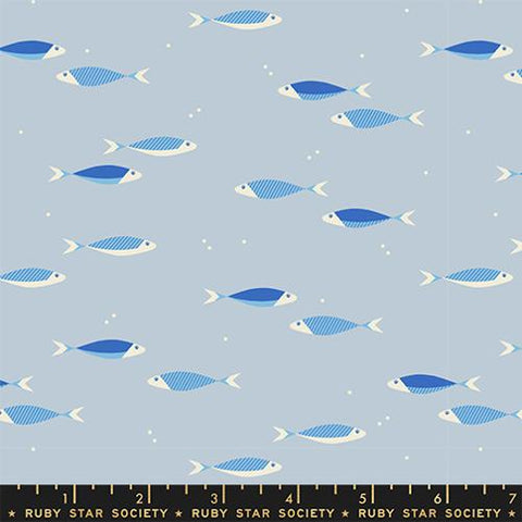 School Day in Water Blue ---  Water by Ruby Star Society -- Moda Fabric