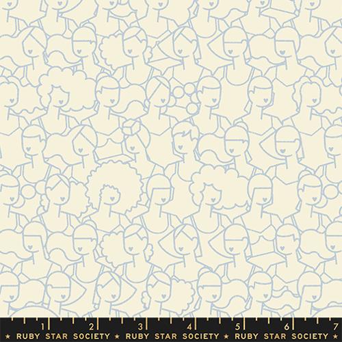 Swim Parade in Water Blue ---  Water by Ruby Star Society -- Moda Fabric