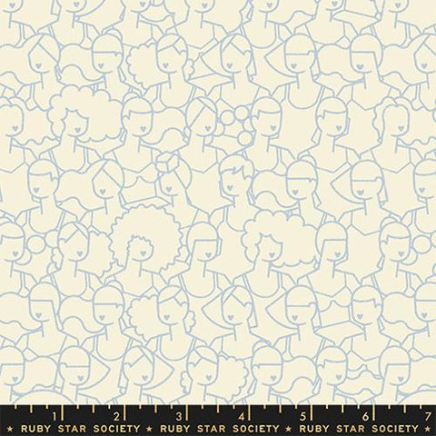 Swim Parade in Water Blue ---  Water by Ruby Star Society -- Moda Fabric