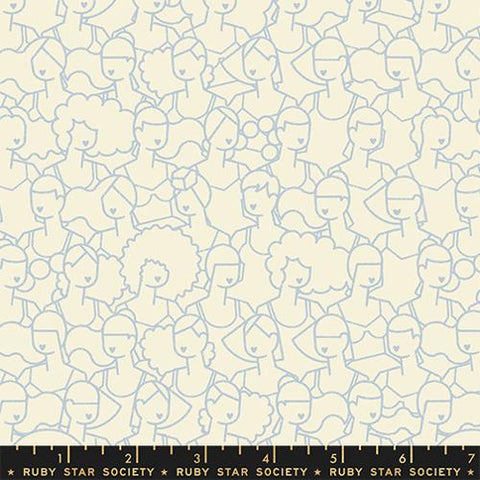 Swim Parade in Water Blue ---  Water by Ruby Star Society -- Moda Fabric