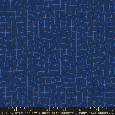 Pool Tiles in Navy  ---  Water by Ruby Star Society -- Moda Fabric