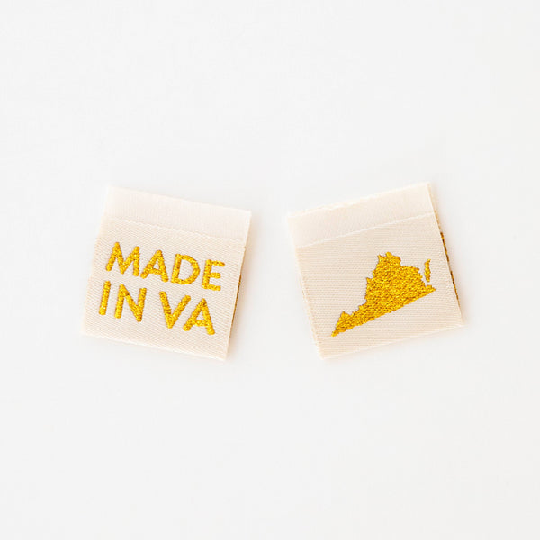 Made in My State Gold Woven Labels