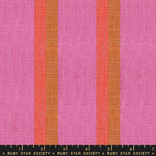 16" Jolie Toweling in Pink Apron Stripes -- Alexia Abegg