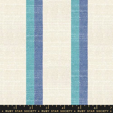 16" Jolie Toweling in Blue Apron Stripes -- Alexia Abegg