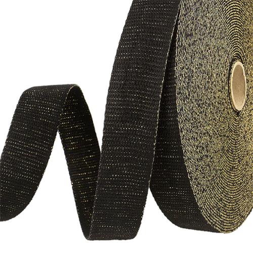 Metalic Strapping 1 1/4" Black/Gold