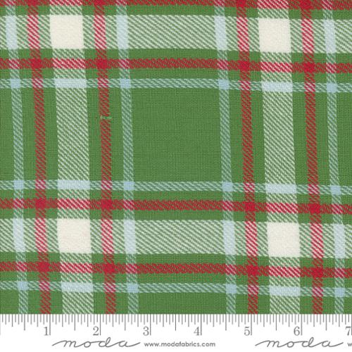 16" Classic Retro Plaid Holiday Green Toweling