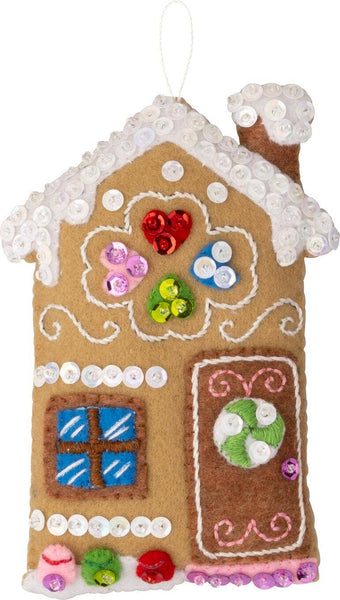 Bucilla ® Seasonal Felt Ornaments Kit - Candy Cottages