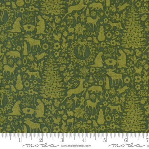 O Holy Night Damask in Mistletoe -- Pine Valley by BasicGrey-- Moda Fabrics