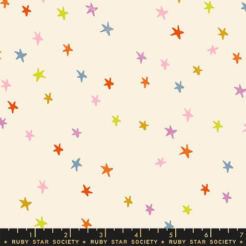 Multi on Natural -- Starry by Alexia Abegg for Ruby Star Society -- Moda Fabric