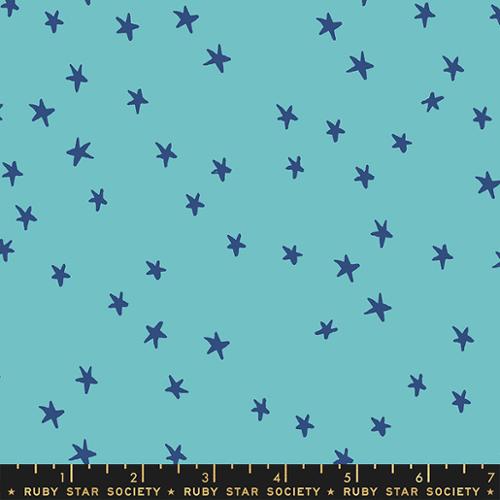 Turquoise -- Starry by Alexia Abegg for Ruby Star Society -- Moda Fabric