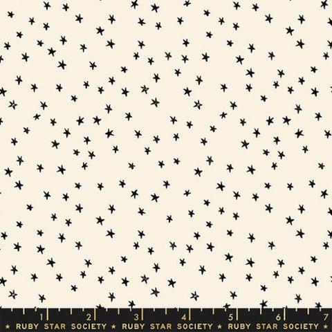 Mini Starry Black on Natural -- Starry by Alexia Abegg for Ruby Star Society -- Moda Fabric