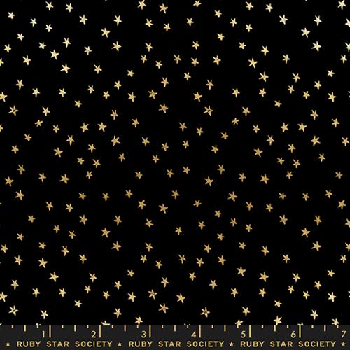 Mini Starry Black Gold -- Starry by Alexia Abegg for Ruby Star Society -- Moda Fabricm