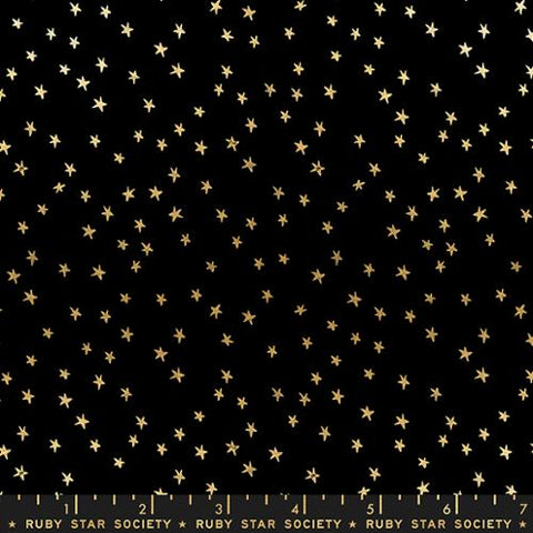 Mini Starry Black Gold -- Starry by Alexia Abegg for Ruby Star Society -- Moda Fabricm