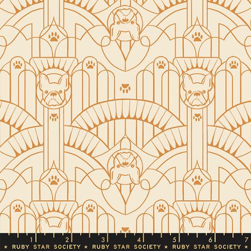 Deco Pup Novelty in Shell ---  Dog Park by Sarah Watts -- Ruby Star Society -- Moda Fabric