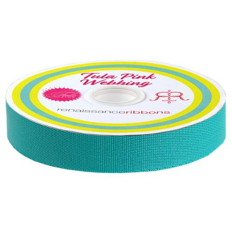 EverGlow Webbing 1" Spirit/Teal  -- Renaissance Ribbons Inc
