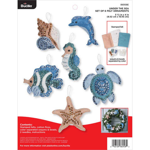 Bucilla ® Seasonal Felt Ornaments Kit - Under the Sea