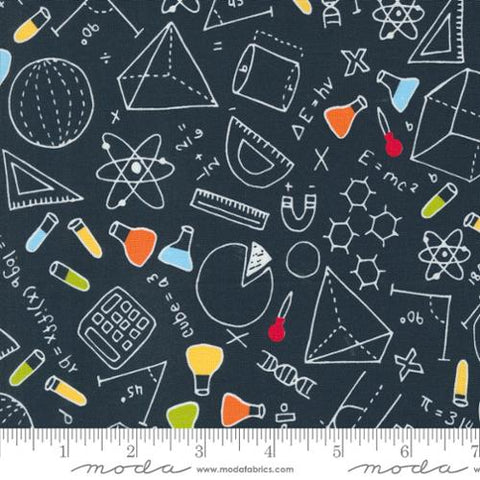 Math N Science in Blackboard ---  Back to School -- Stacy Iest Hsu -- Moda Fabrics